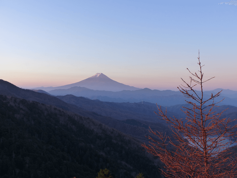 雪化粧の富士山や南アルプス