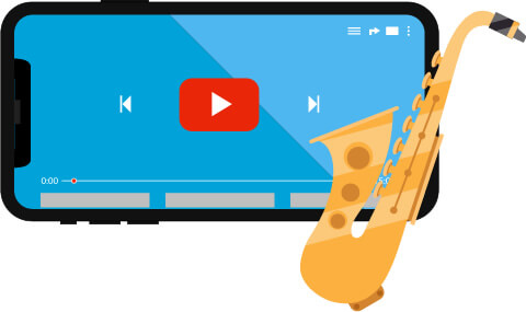 youtubeで見るサックスのレッスン動画