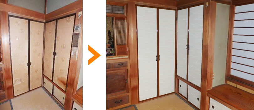 建具の唐紙交換